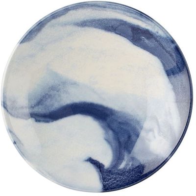 1882 Ltd. Blue & White Indigo Storm Large Serving Bowl