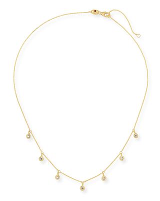 18k 7-Station Diamond Dangle Necklace