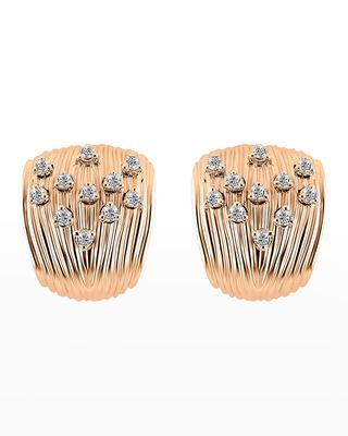 18K Bahia Pink Gold Earrings with VS/GH Diamonds