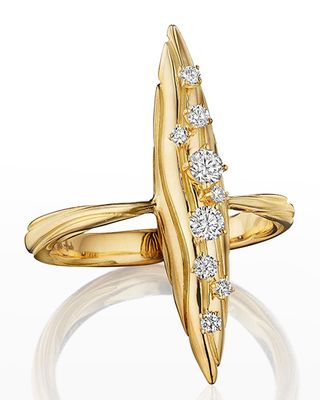 18K Bahia Yellow Gold Ring with VS/GH Diamonds