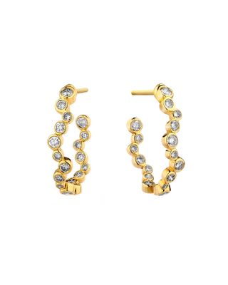 18k Baubles Diamond Hoop Earrings