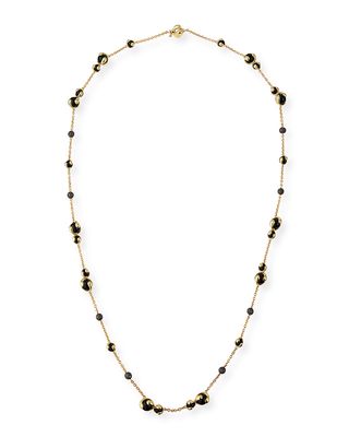 18k Black Onyx & Black Diamond Necklace