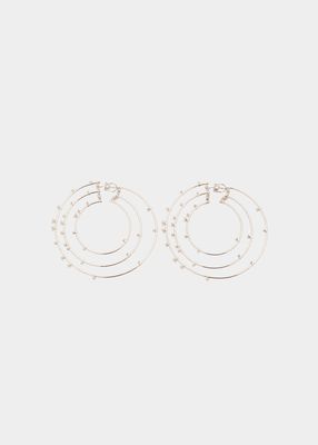 18k Diamond 3-Hoop Earrings