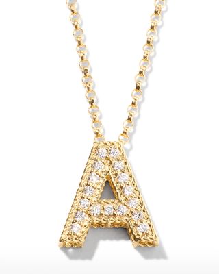 18k Diamond Princess Letter Necklace