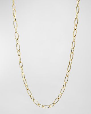 18K Glamazon Long Chain with Oval Sculpted Links
