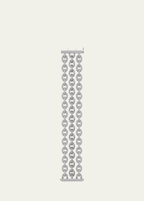 18K Gold 3 Row Diamond Link Bracelet