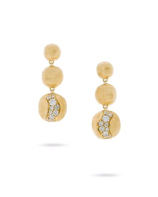 18k Gold Africa Diamond Constellation Triple-Drop Earrings