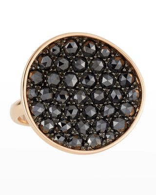 18k Gold & Black Diamond Ring, Size 7