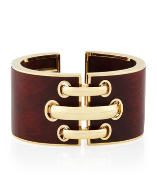 18k Gold Bloodwood Shoelace Cuff Bracelet