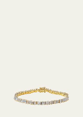 18K Gold Classic Diamond Baguette Tennis Bracelet