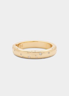 18K Gold Diamond Constellation Bangle Bracelet, M