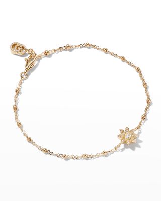 18k Gold Diamond Flora GG Bracelet