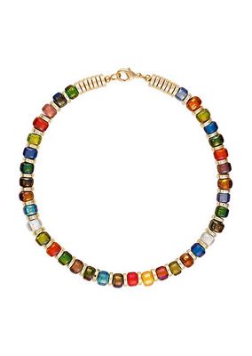 18K-Gold-Filled & Glass Beaded Necklace