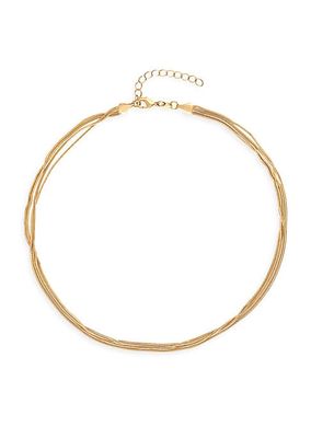 18K Gold-Filled Layered Snake Necklace