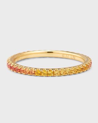 18k Gold Gradient Yellow Sapphire Ring