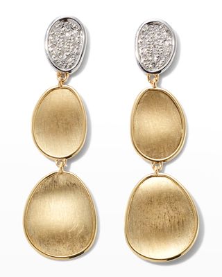 18k Gold Lunaria 3-Drop Earrings