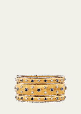 18k Gold Macri Color Bracelet with Sapphire and Diamonds