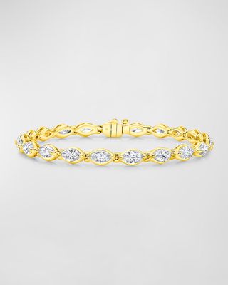 18K Gold Marquise Diamond Bracelet