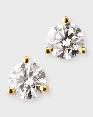 18k Gold Martini Diamond Stud Earrings