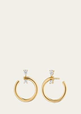 18k Gold Medium Galaxy Wrap Hoop Earrings