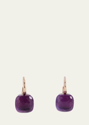 18K Gold Nudo Classic Drop Earrings with Amethyst