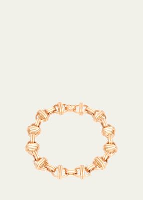 18K Gold Oval Chain Large Link Bracelet, 7.75"