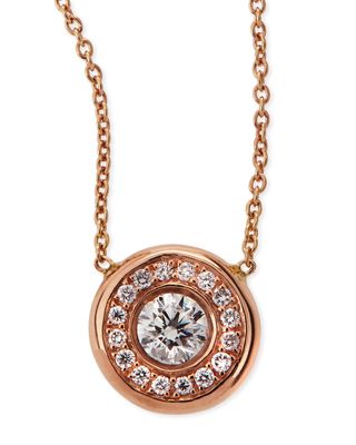 18k Gold Pave Diamond Pendant Necklace