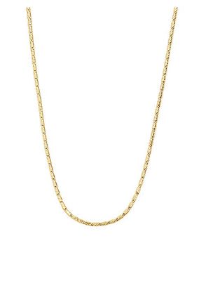 18K Gold-Plate Rounded Wheat Chain Necklace