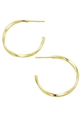 18K Gold-Plate Twist Hoop Earrings