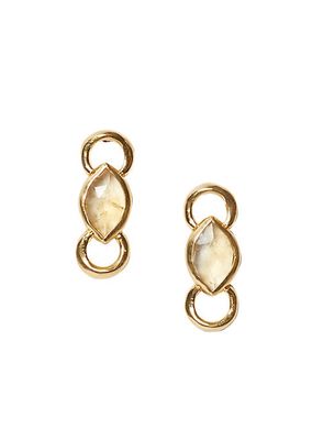 18K Gold-Plated & Citrine Earrings
