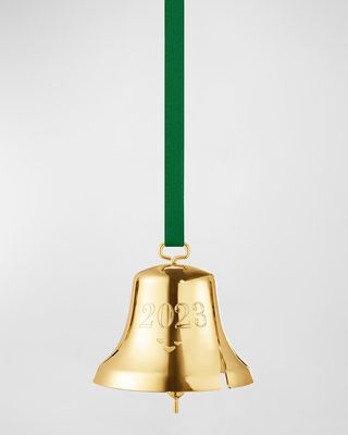 18K Gold-Plated Bell Christmas Ornament