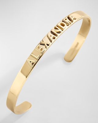 18K Gold-Plated Custom Cuff Bracelet