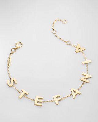18K Gold-Plated Custom Spaced Letter Name Bracelet