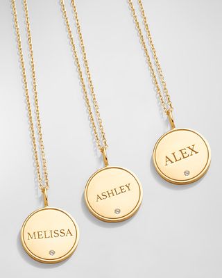 18K Gold-Plated Personalized Disc Necklace