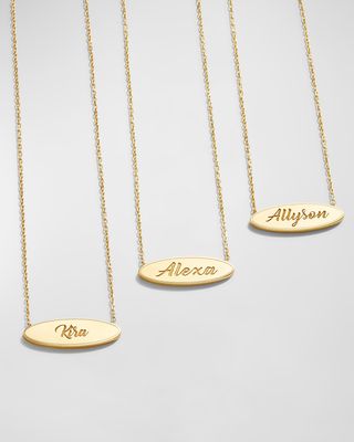 18K Gold-Plated Personalized Oval Necklace