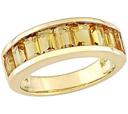 18K Gold-Plated Sterling 2.30cttw Citrine Ring