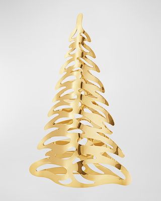 18K Gold-Plated Table Christmas Tree, 8.1"