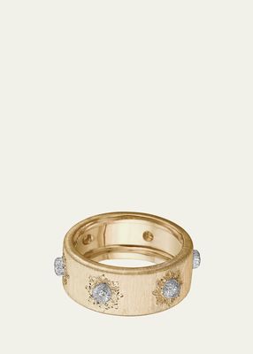18K Gold Ramage Ring with Diamonds