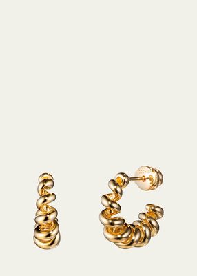 18K Gold Slinkee Hoop Earrings