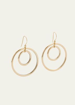 18K Gold Small Concentric Hoop Earrings