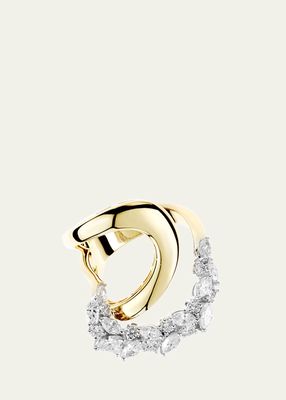18K Gold Strada Stackable Ring with Diamonds