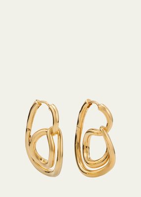 18K Gold Vermeil Creole Lasso Earrings