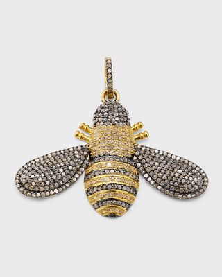 18K Gold Vermeil Diamond Bee Charm
