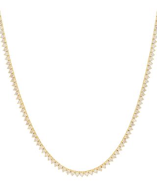 18k Gold White Diamond Tennis Necklace