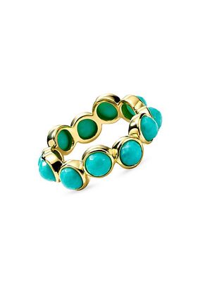 18K Green Gold & Turquoise Ring