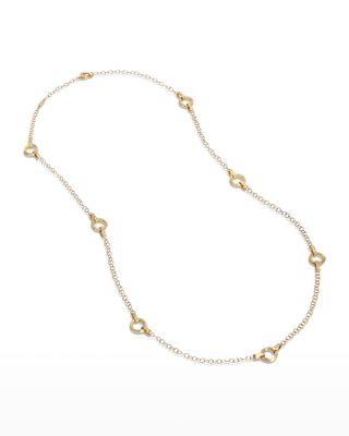 18k Jaipur Yellow Gold Flat Link Chain Necklace