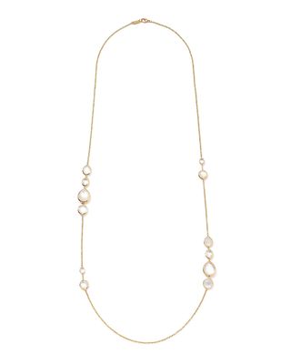 18k Long Multi-Stone Necklace