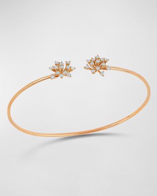 18K Luminous Gold Bracelet with Diamonds