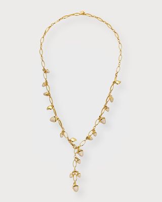 18K Mikado Diamond Pave Acorn Y-Necklace, 56cm