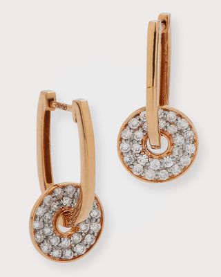 18K Mini Diamond Donut Hoop Earrings